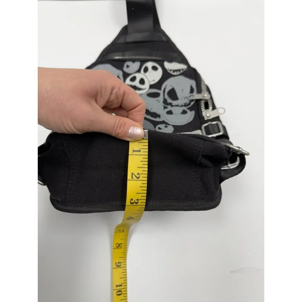 Disney Parks Nightmare Before Christmas Jack Black Canvas Sling Bag Backpack